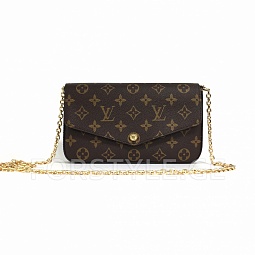 Louis Vuitton-ის ტყავის კლატჩი 6108